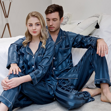 Load image into Gallery viewer, Couple Satin Pajamas Set