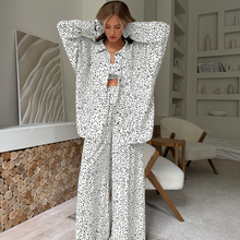 Charger l'image dans la galerie, Ensemble de pyjama trois pièces à jambes larges