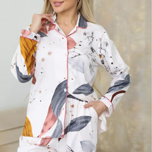 Charger l'image dans la galerie, Ensemble de pyjama femme en coton imprimé à manches longues