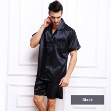 Charger l'image dans la galerie, Ensemble de pyjama en soie pour homme