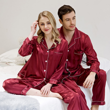 Load image into Gallery viewer, Couple Satin Pajamas Set