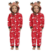 Charger l'image dans la galerie, Combinaison pyjama de Noël assortie pour toute la famille avec capuche