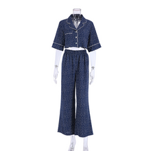 Charger l'image dans la galerie, Ensemble de pyjama court à pois et à jambes larges