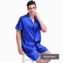 Charger l'image dans la galerie, Ensemble de pyjama en soie pour homme
