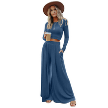 Load image into Gallery viewer, Wide Leg Pajamas with Matching Full Sleeve Top