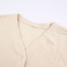 Load image into Gallery viewer, Two Piece Pure Cotton Wide Leg Pajamas Set