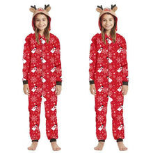 Charger l'image dans la galerie, Combinaison pyjama de Noël assortie pour toute la famille avec capuche
