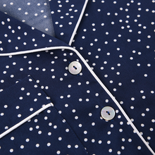 Load image into Gallery viewer, Short Sleeved Polka Dot Wide Leg Pajamas Set