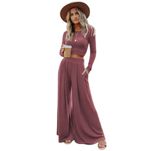 Load image into Gallery viewer, Wide Leg Pajamas with Matching Full Sleeve Top