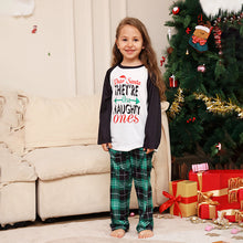 Load image into Gallery viewer, Naughty Santa Blue Plaid Family Pajamas