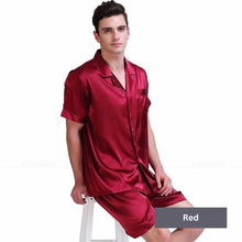 Charger l'image dans la galerie, Ensemble de pyjama en soie pour homme