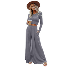 Load image into Gallery viewer, Wide Leg Pajamas with Matching Full Sleeve Top