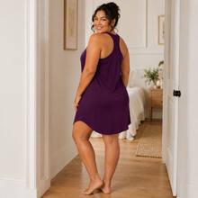 Charger l'image dans la galerie, Chemise de nuit pyjama grande taille Sleepy Star – Violet