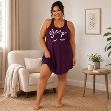 Charger l'image dans la galerie, Chemise de nuit pyjama grande taille Sleepy Star – Violet