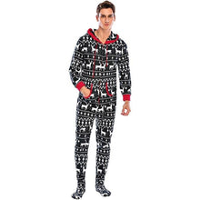 Load image into Gallery viewer, christmas-printed-men-pajamas-with-hoodie