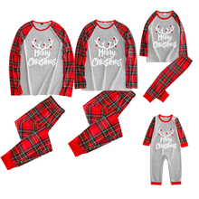 Charger l'image dans la galerie, Christmas Deer Pattern Print Pajama Sets