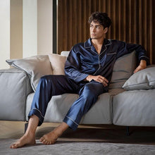 Load image into Gallery viewer, Long Sleeve Silk Family Matching Pajamas