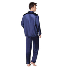 Charger l'image dans la galerie, Men Long Sleeve Silk Pajama Set