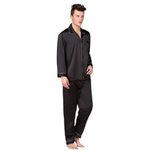 Charger l'image dans la galerie, Men Long Sleeve Silk Pajama Set