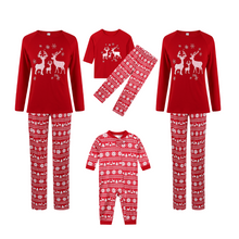 Load image into Gallery viewer, Moose Long-Sleeved Christmas Pajamas Set