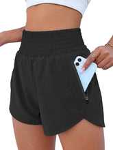 Charger l'image dans la galerie, Short de course taille haute pour femme avec poches