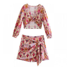 Load image into Gallery viewer, Print Skirt Shorts Set