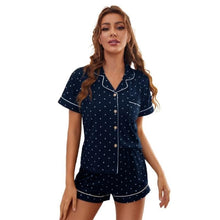 Load image into Gallery viewer, Polka Dot Button Short Set