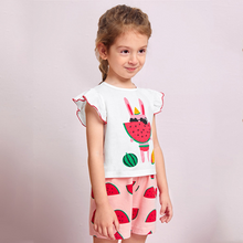Load image into Gallery viewer, Summer Flying Sleeve Sleepwear Set for Girls