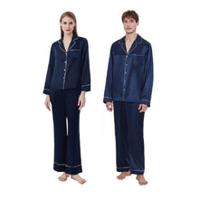 Charger l'image dans la galerie, Long Sleeve Silk Couple Matching Pajamas