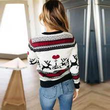 Load image into Gallery viewer, Women Reindeer Snowflake Christmas Ugly Sweater