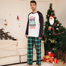 Load image into Gallery viewer, Naughty Santa Blue Plaid Family Pajamas