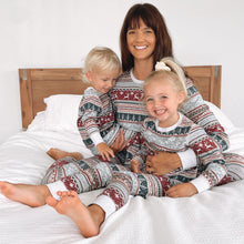 Load image into Gallery viewer, Round Neck Elegant Matching Christmas Pajamas Set