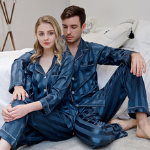 Load image into Gallery viewer, Couple Satin Pajamas Set
