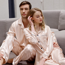 Load image into Gallery viewer, Couple Satin Pajamas Set
