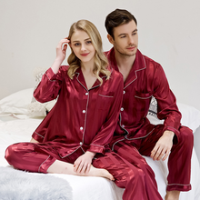 Load image into Gallery viewer, Couple Satin Pajamas Set
