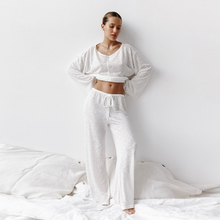 Load image into Gallery viewer, Loose Fit Pure Cotton Wide Leg Pajamas Set
