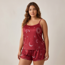 Charger l'image dans la galerie, Ensemble pyjama débardeur et short Moonlight Galaxy grande taille
