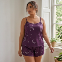 Charger l'image dans la galerie, Ensemble pyjama débardeur et short Moonlight Galaxy grande taille
