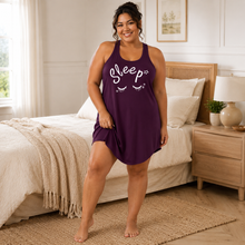 Charger l'image dans la galerie, Chemise de nuit pyjama grande taille Sleepy Star – Violet
