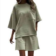 Load image into Gallery viewer, Women Tee Top Shorts Set
