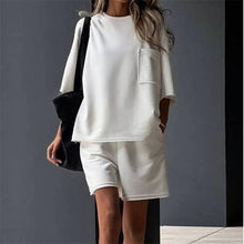 Load image into Gallery viewer, Women Tee Top Shorts Set
