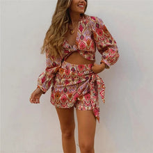 Load image into Gallery viewer, Print Skirt Shorts Set
