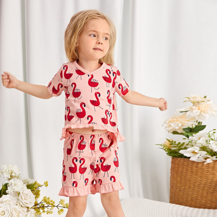 Printed  Pajamas Short Sets for Girls