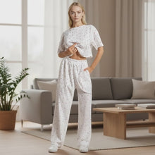 Load and play video in Gallery viewer, Crop Top Cotton Pajamas Set

