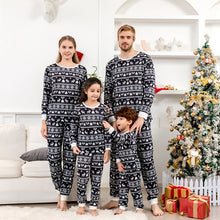 Load image into Gallery viewer, Black and White Christmas Pring Matching Family Pajama Set
