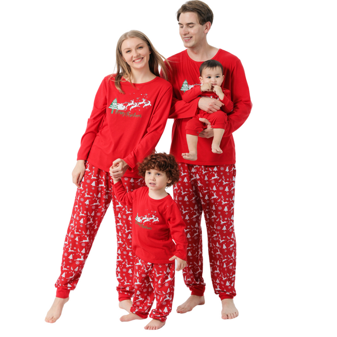 Lisingtool pajamas Fashion Kids Romper For Christmas Family